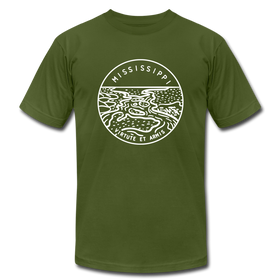 Mississippi T-Shirt - State Design Unisex Mississippi T Shirt - olive