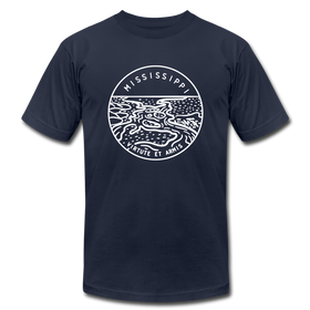 Mississippi T-Shirt - State Design Unisex Mississippi T Shirt - navy
