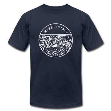Mississippi T-Shirt - State Design Unisex Mississippi T Shirt - navy