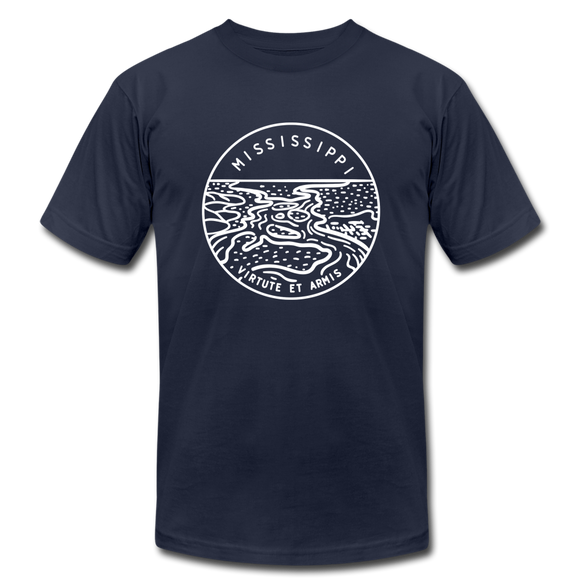 Mississippi T-Shirt - State Design Unisex Mississippi T Shirt - navy