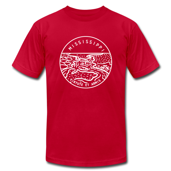 Mississippi T-Shirt - State Design Unisex Mississippi T Shirt - red