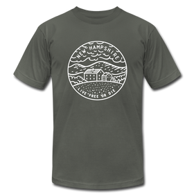 New Hampshire T-Shirt - State Design Unisex New Hampshire T Shirt - asphalt