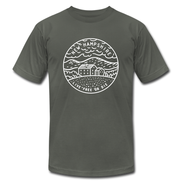 New Hampshire T-Shirt - State Design Unisex New Hampshire T Shirt - asphalt