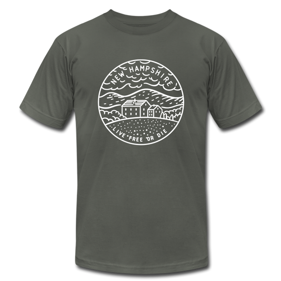 New Hampshire T-Shirt - State Design Unisex New Hampshire T Shirt - asphalt