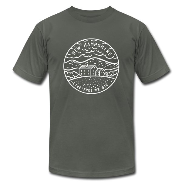 New Hampshire T-Shirt - State Design Unisex New Hampshire T Shirt - asphalt