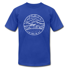 New Hampshire T-Shirt - State Design Unisex New Hampshire T Shirt - royal blue