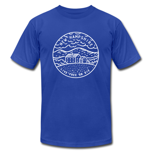 New Hampshire T-Shirt - State Design Unisex New Hampshire T Shirt - royal blue