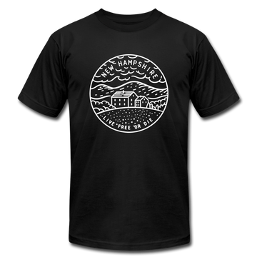 New Hampshire T-Shirt - State Design Unisex New Hampshire T Shirt - black