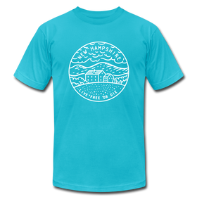 New Hampshire T-Shirt - State Design Unisex New Hampshire T Shirt - turquoise