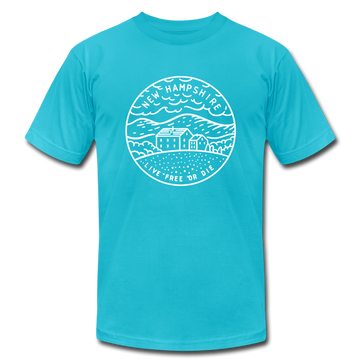 New Hampshire T-Shirt - State Design Unisex New Hampshire T Shirt - turquoise