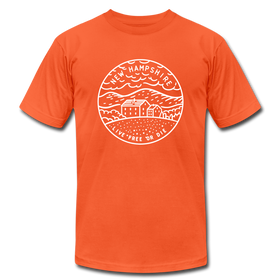 New Hampshire T-Shirt - State Design Unisex New Hampshire T Shirt - orange