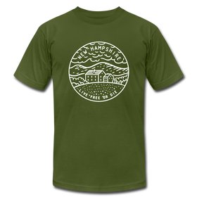 New Hampshire T-Shirt - State Design Unisex New Hampshire T Shirt - olive