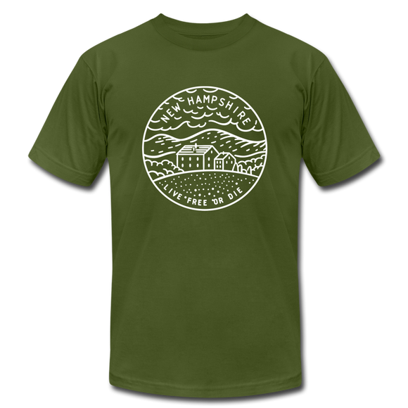 New Hampshire T-Shirt - State Design Unisex New Hampshire T Shirt - olive
