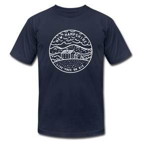 New Hampshire T-Shirt - State Design Unisex New Hampshire T Shirt - navy
