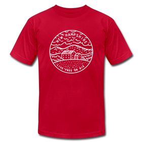 New Hampshire T-Shirt - State Design Unisex New Hampshire T Shirt - red