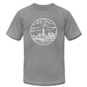New York T-Shirt - State Design Unisex New York T Shirt - slate