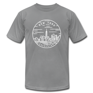New York T-Shirt - State Design Unisex New York T Shirt - slate