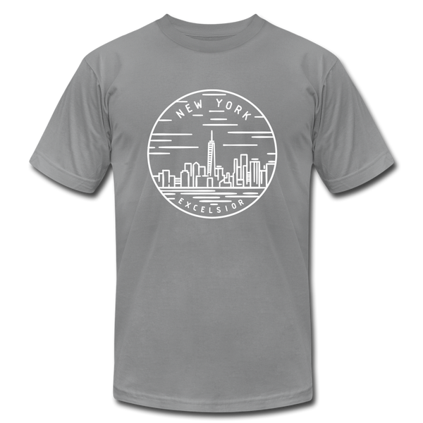 New York T-Shirt - State Design Unisex New York T Shirt - slate