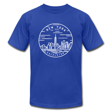 New York T-Shirt - State Design Unisex New York T Shirt - royal blue