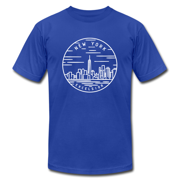New York T-Shirt - State Design Unisex New York T Shirt - royal blue