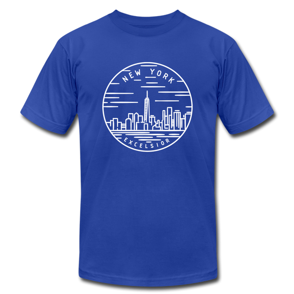 New York T-Shirt - State Design Unisex New York T Shirt - royal blue