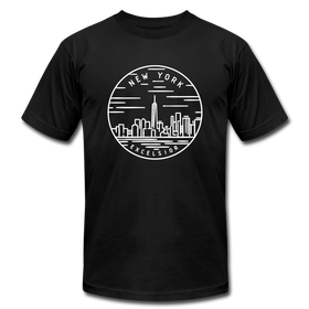 New York T-Shirt - State Design Unisex New York T Shirt - black