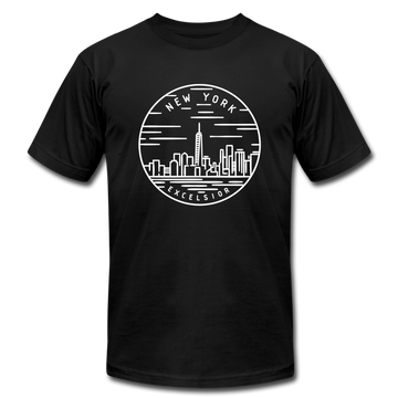 New York T-Shirt - State Design Unisex New York T Shirt - black