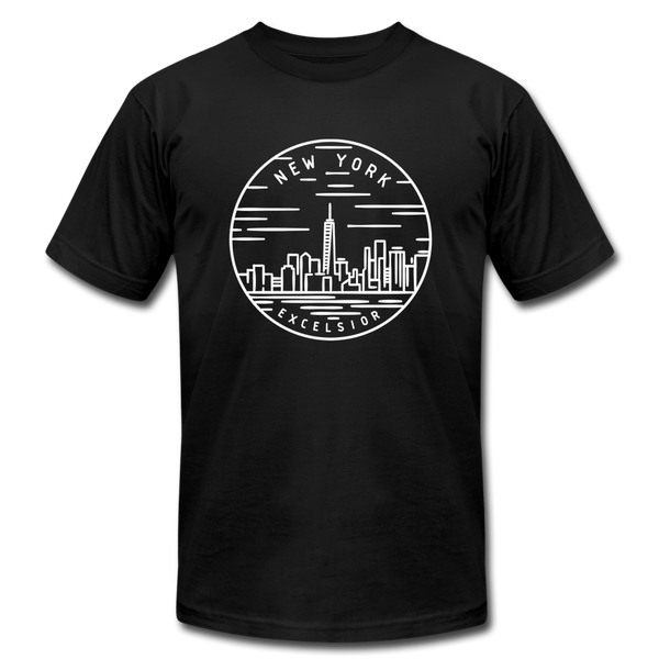 New York T-Shirt - State Design Unisex New York T Shirt - black