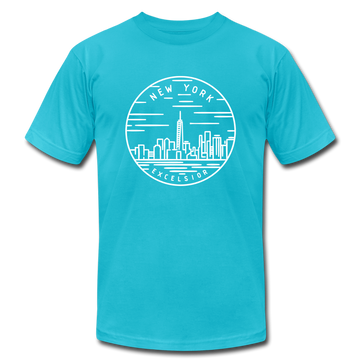 New York T-Shirt - State Design Unisex New York T Shirt - turquoise