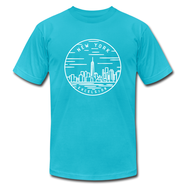 New York T-Shirt - State Design Unisex New York T Shirt - turquoise