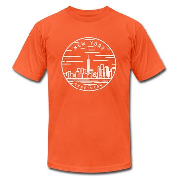 New York T-Shirt - State Design Unisex New York T Shirt - orange