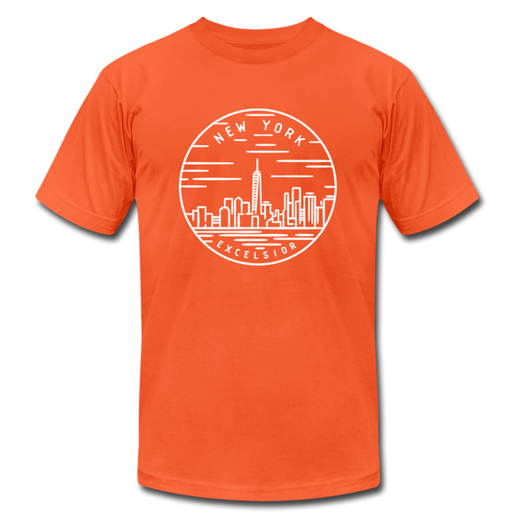 New York T-Shirt - State Design Unisex New York T Shirt - orange