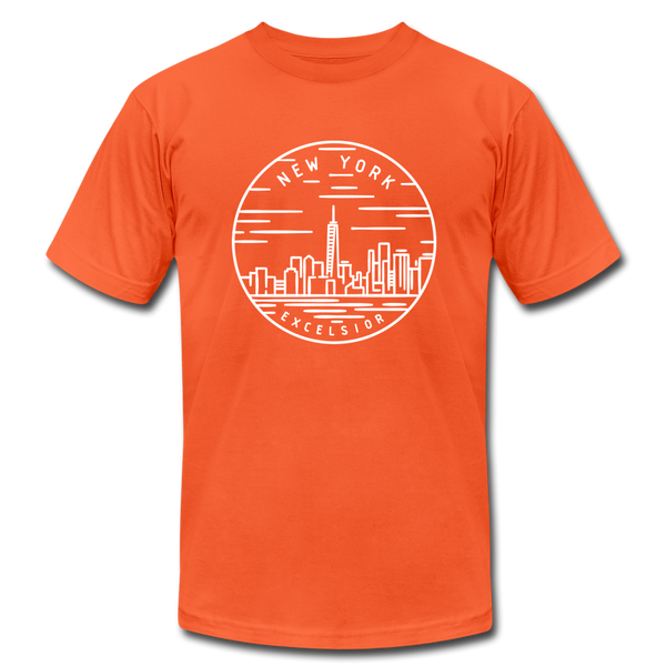 New York T-Shirt - State Design Unisex New York T Shirt - orange