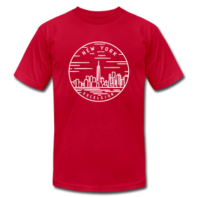 New York T-Shirt - State Design Unisex New York T Shirt - red