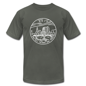 Ohio T-Shirt - State Design Unisex Ohio T Shirt - asphalt