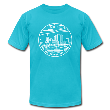 Ohio T-Shirt - State Design Unisex Ohio T Shirt - turquoise