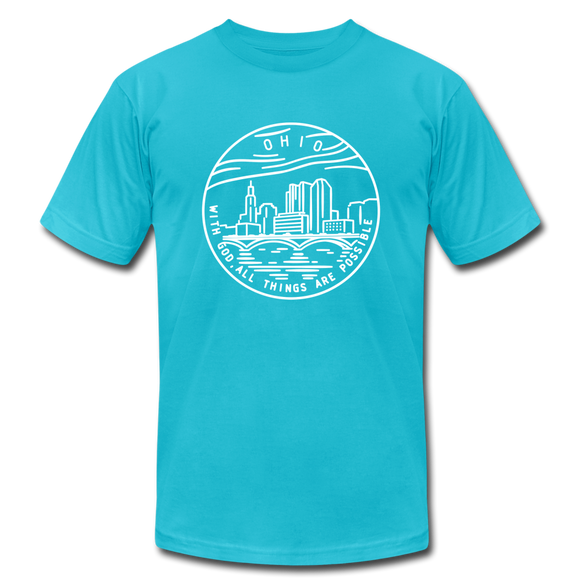 Ohio T-Shirt - State Design Unisex Ohio T Shirt - turquoise