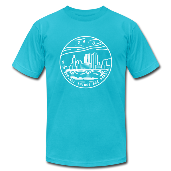 Ohio T-Shirt - State Design Unisex Ohio T Shirt - turquoise