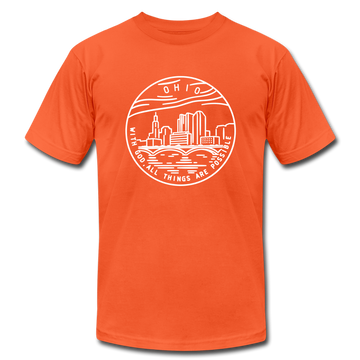 Ohio T-Shirt - State Design Unisex Ohio T Shirt - orange