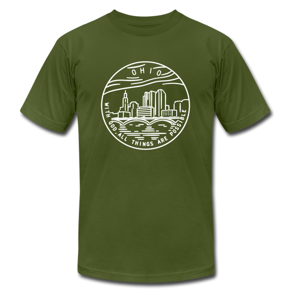 Ohio T-Shirt - State Design Unisex Ohio T Shirt - olive