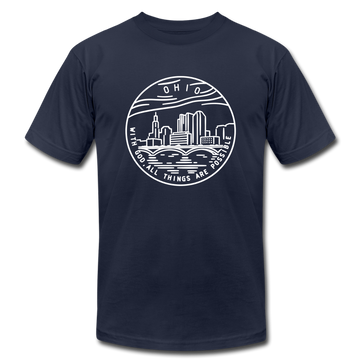 Ohio T-Shirt - State Design Unisex Ohio T Shirt - navy