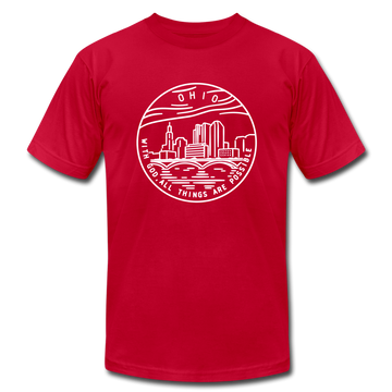 Ohio T-Shirt - State Design Unisex Ohio T Shirt - red