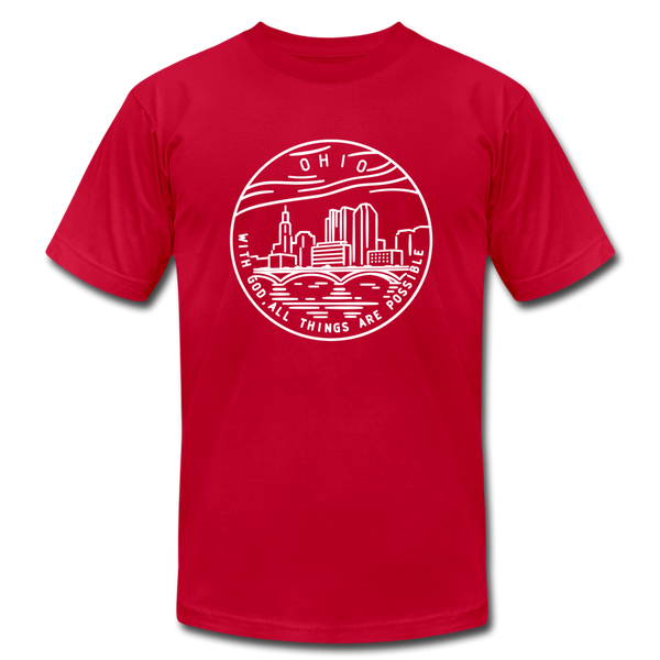 Ohio T-Shirt - State Design Unisex Ohio T Shirt - red