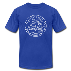 North Dakota T-Shirt - State Design Unisex North Dakota T Shirt - royal blue