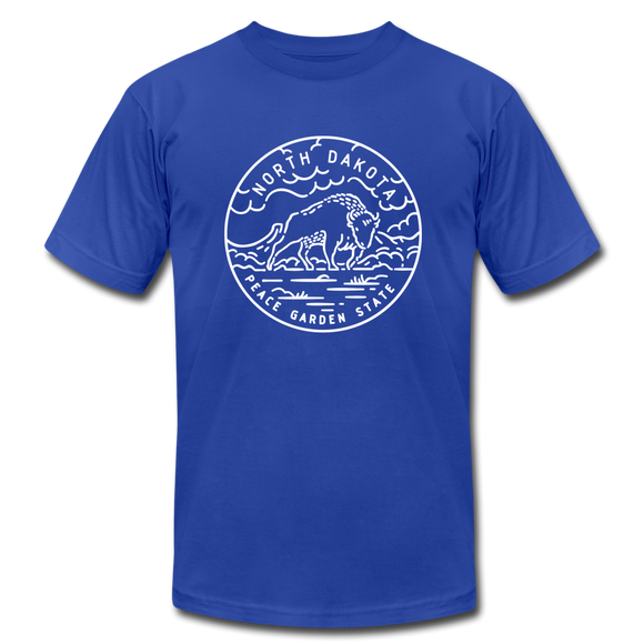 North Dakota T-Shirt - State Design Unisex North Dakota T Shirt - royal blue