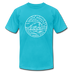 North Dakota T-Shirt - State Design Unisex North Dakota T Shirt - turquoise