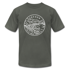 Oregon T-Shirt - State Design Unisex Oregon T Shirt - asphalt