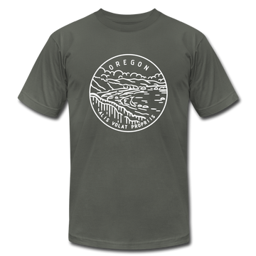 Oregon T-Shirt - State Design Unisex Oregon T Shirt - asphalt