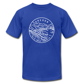 Oregon T-Shirt - State Design Unisex Oregon T Shirt - royal blue