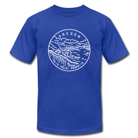 Oregon T-Shirt - State Design Unisex Oregon T Shirt - royal blue